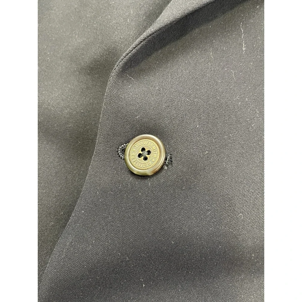 TravelSmith Men Blazer 44 Business Travel Wedding‎ Navy Zip Pocket Blue Lined